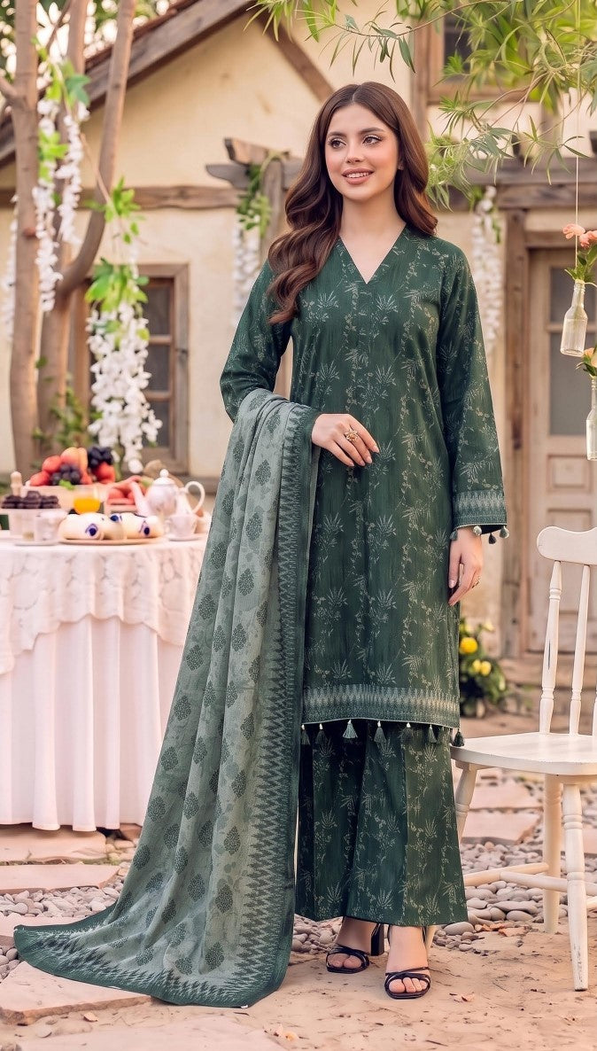 Safina Premium Printed Viscose 3-Piece Unstitched Suit
