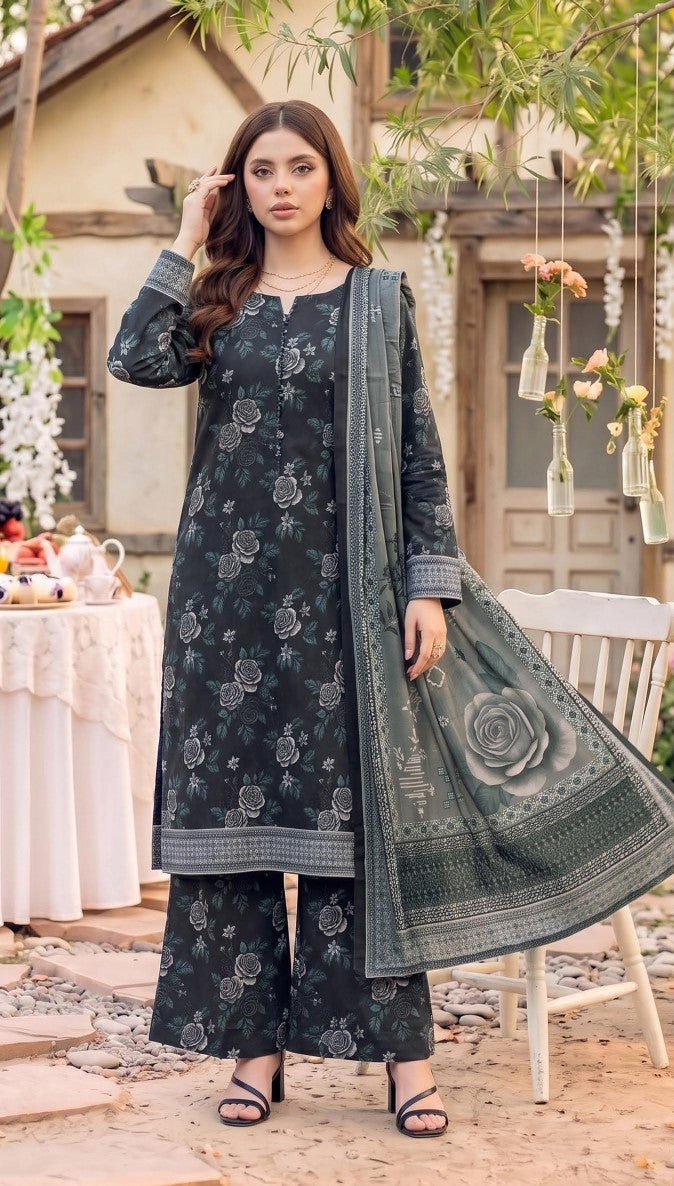 Safina Premium Printed Viscose 3-Piece Unstitched Suit