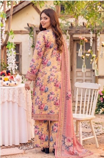 Safina Premium Printed Viscose 3-Piece Unstitched Suit