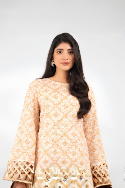 Bareeze Printed Karandi 3-Piece Suit