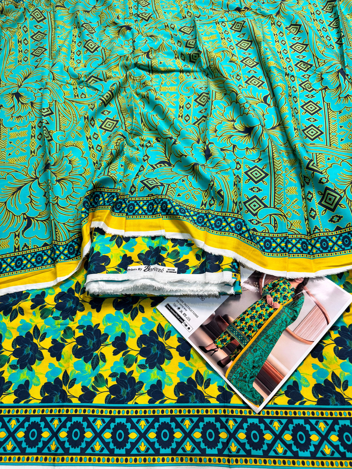 BAREEZE Premium Printed Linen 3-Piece Suit