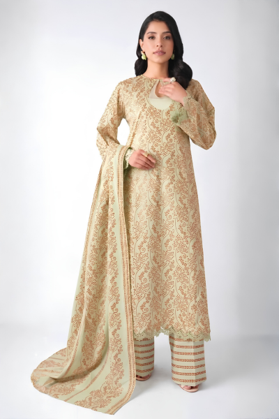 Bareeze Printed Karandi 3-Piece Suit