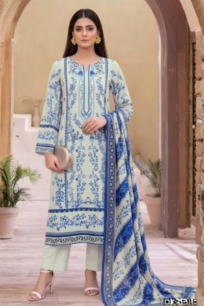 Mashaim Printed Khaddar | Digital Printed 3-Piece Khaddar Suit