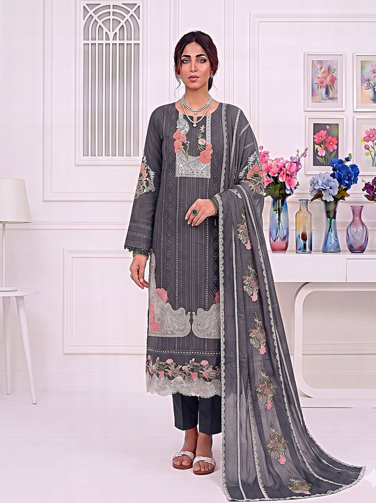 Crimson Embroidered Lawn 3-Piece Suit