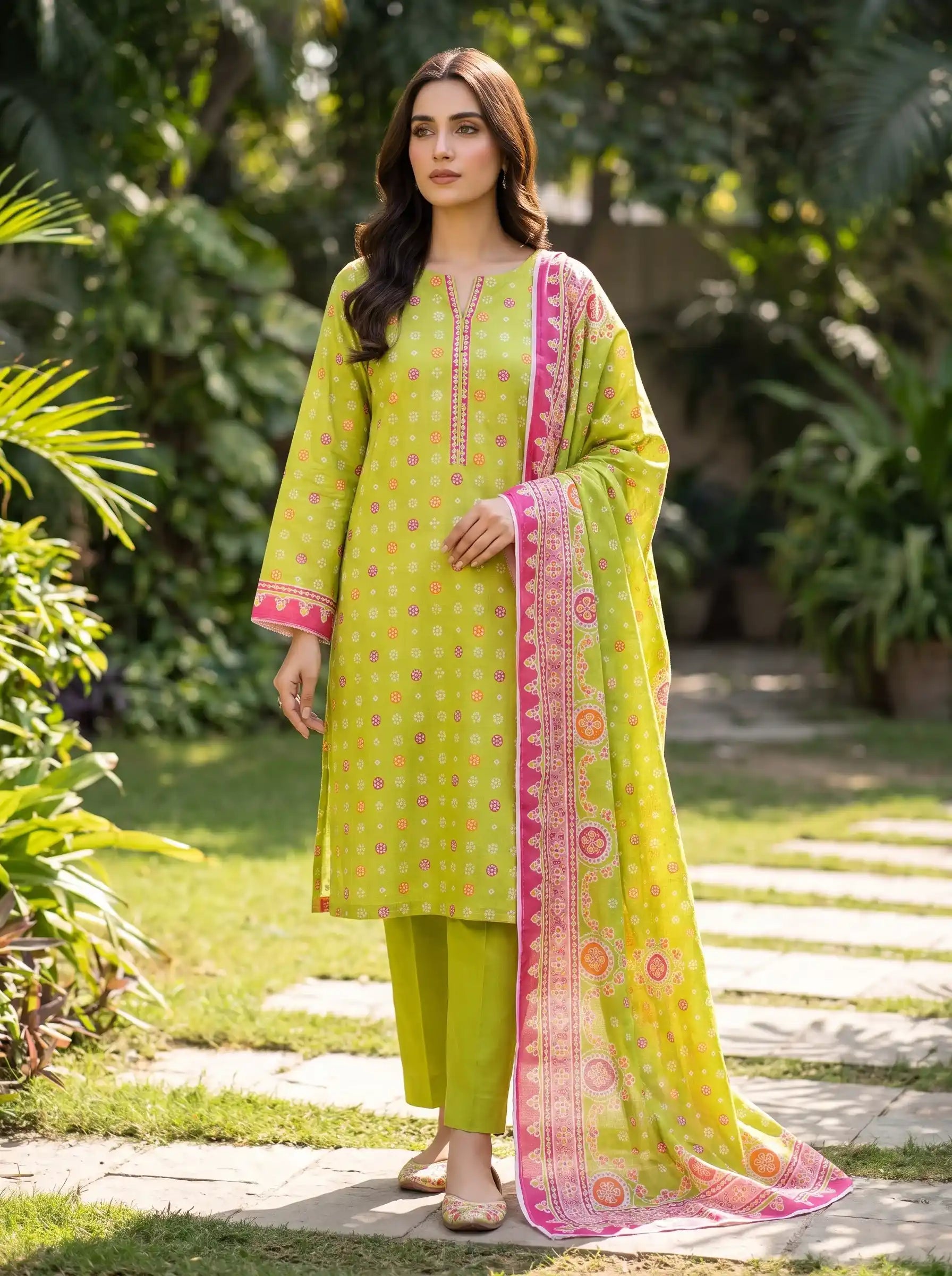 Kayseria - Chunri Printed 3-Piece Lawn Suit