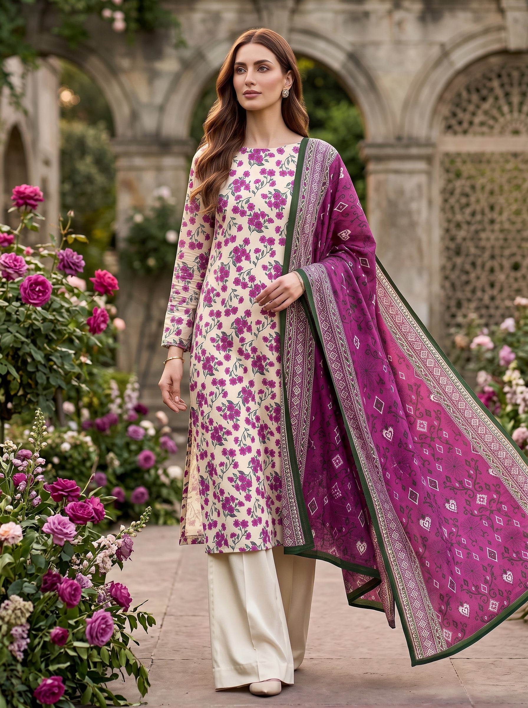 Zesh Printed Lawn 3 Piece Suit
