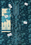 Sapphire Embroidered Printed Linen 3-Piece Suit
