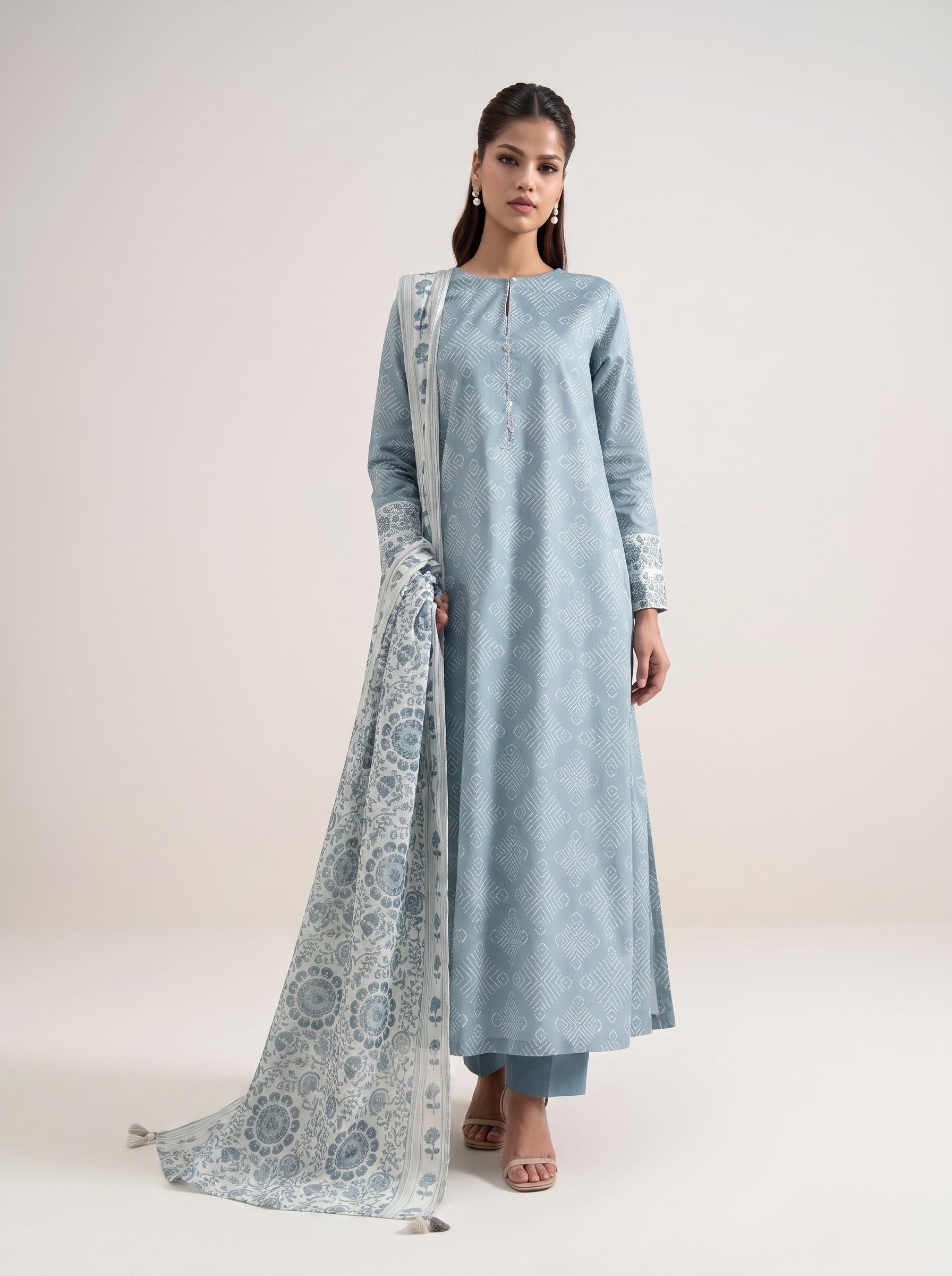 3 Piece - Printed Lawn Suit