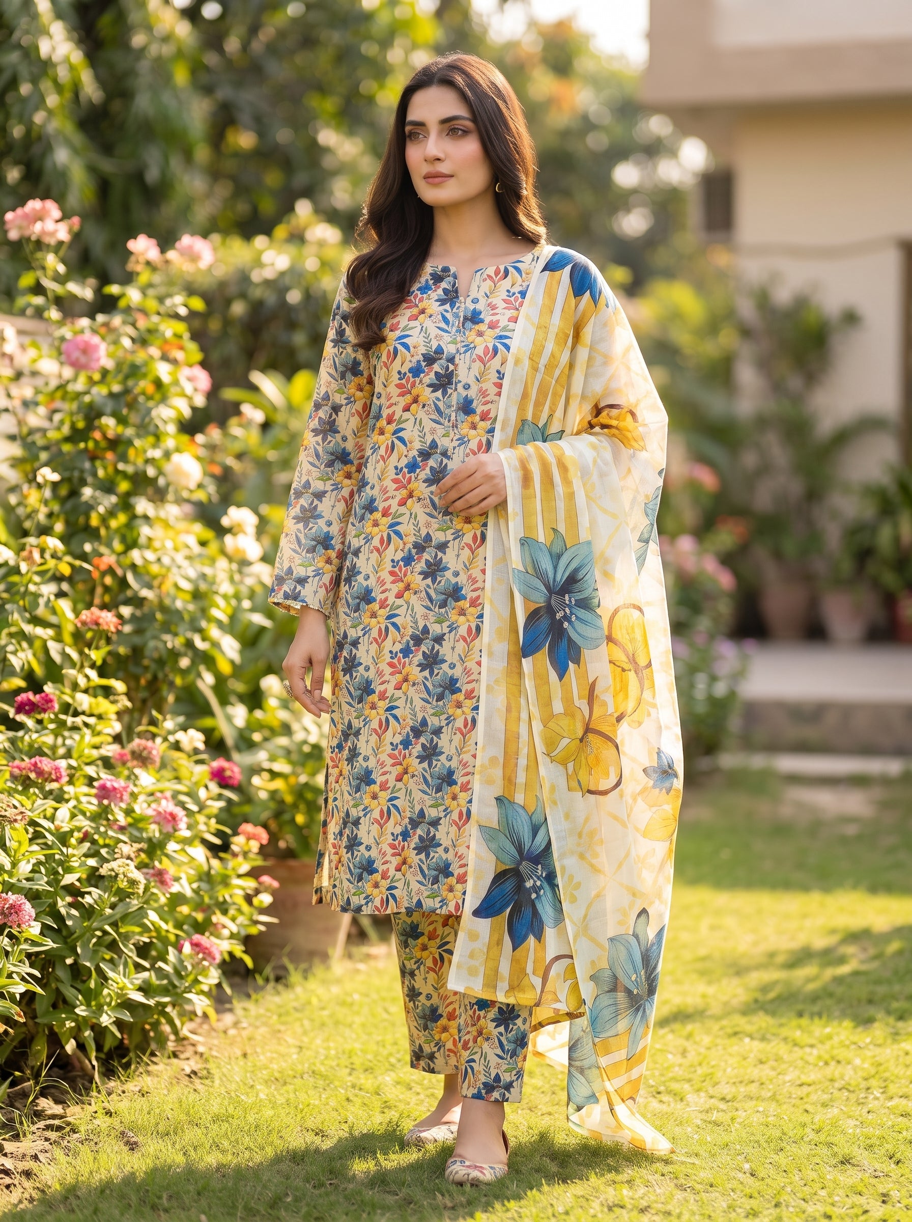 3 Piece Printed Lawn Suit