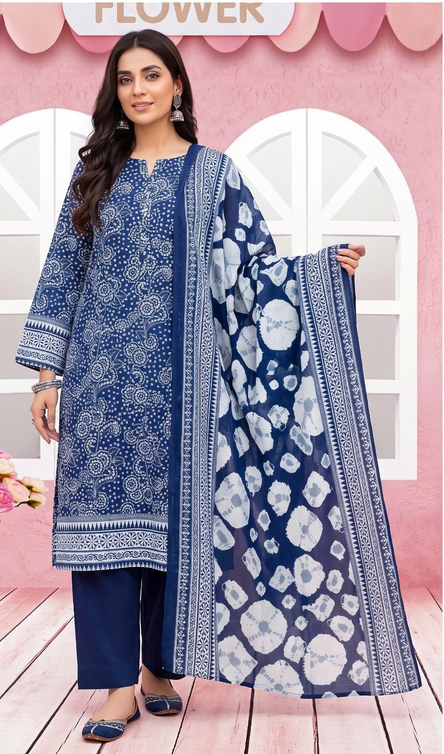 Khaadi Printed Khaddar 3-Piece Suit