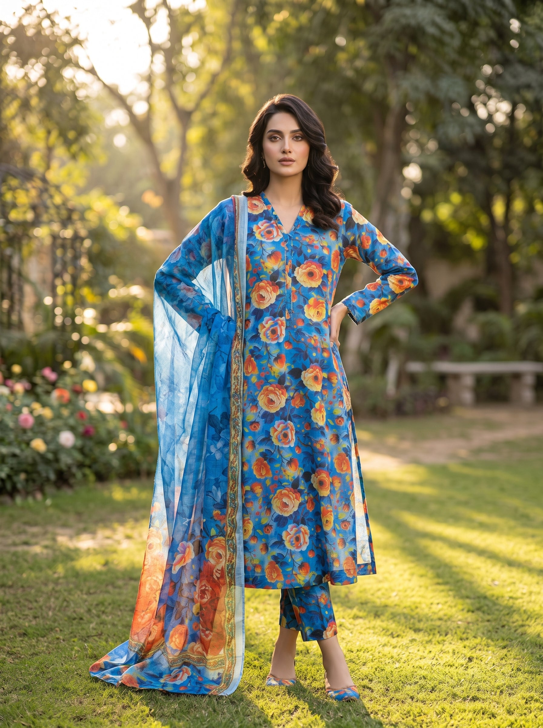 3 Piece Printed Lawn Suit