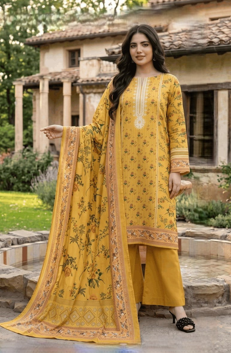 Mashaïm Digital Printed Linen 3-Piece Suit | Printed Linen Collection