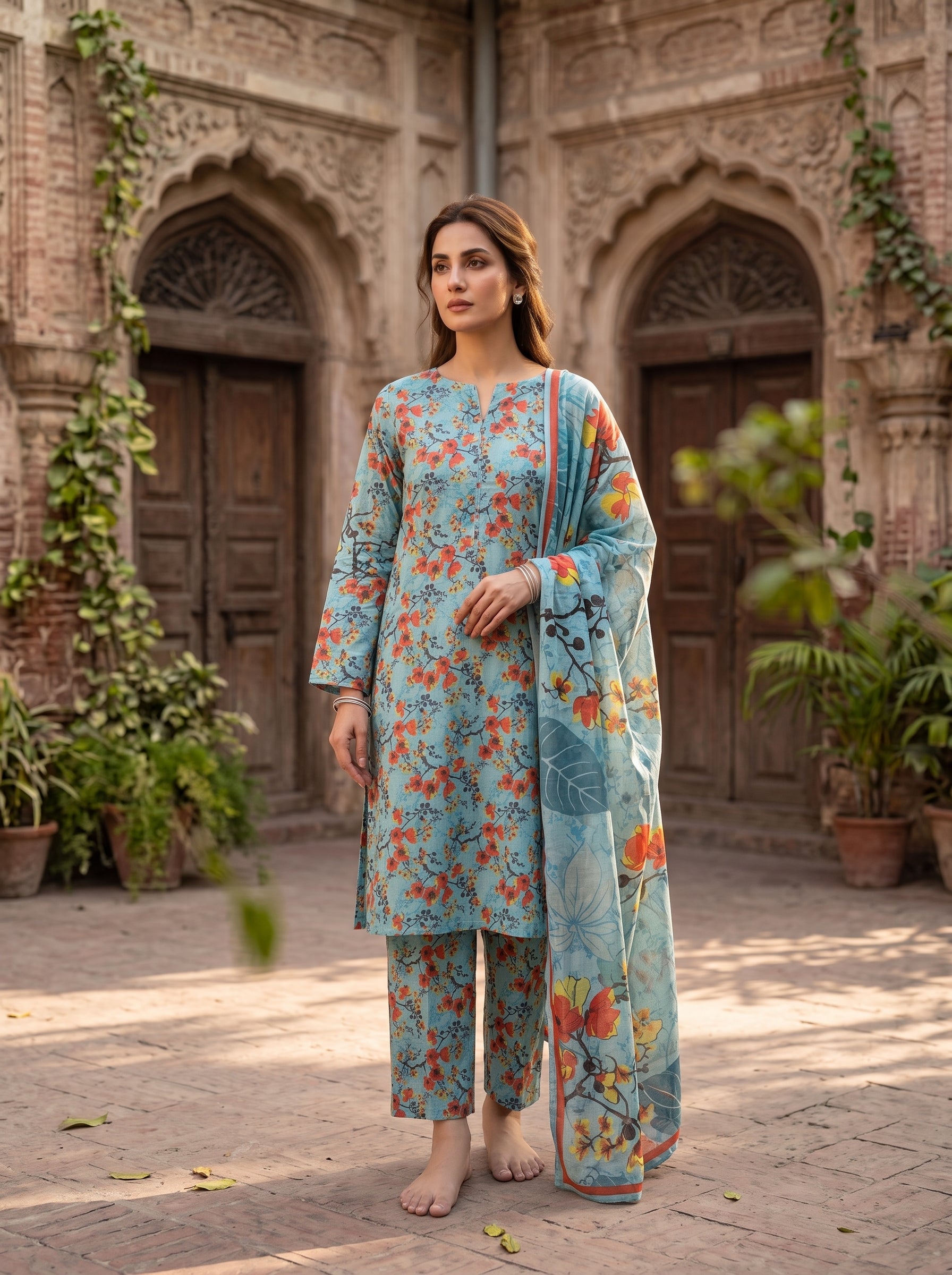 3 Piece Printed Lawn Suit