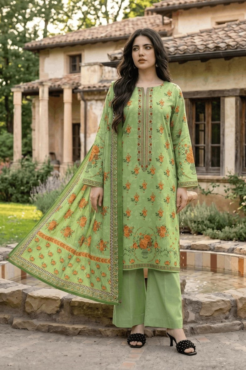 Mashaïm Digital Printed Linen 3-Piece Suit | Printed Linen Collection