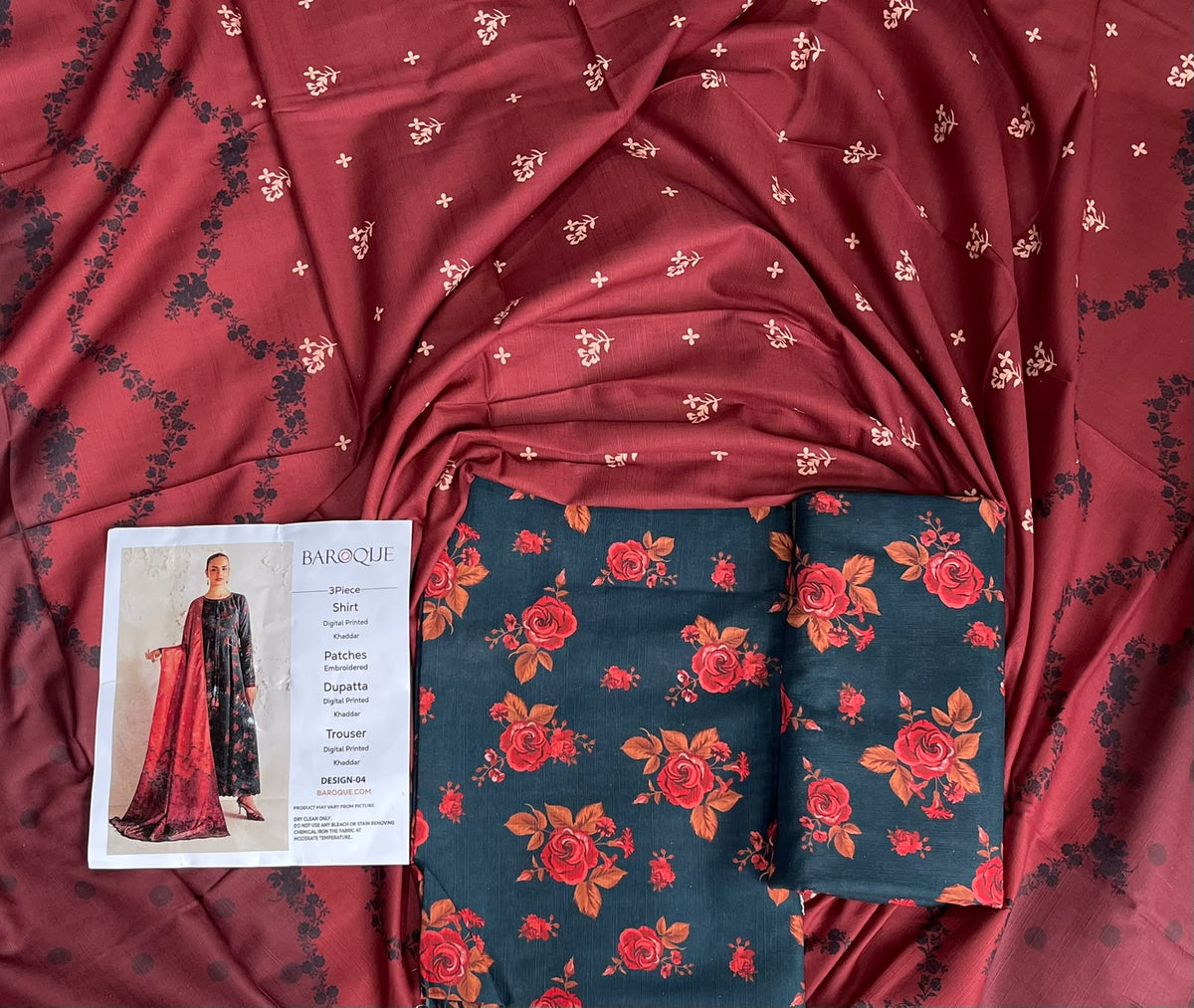 Baroque Printed Khaddar 3-Piece