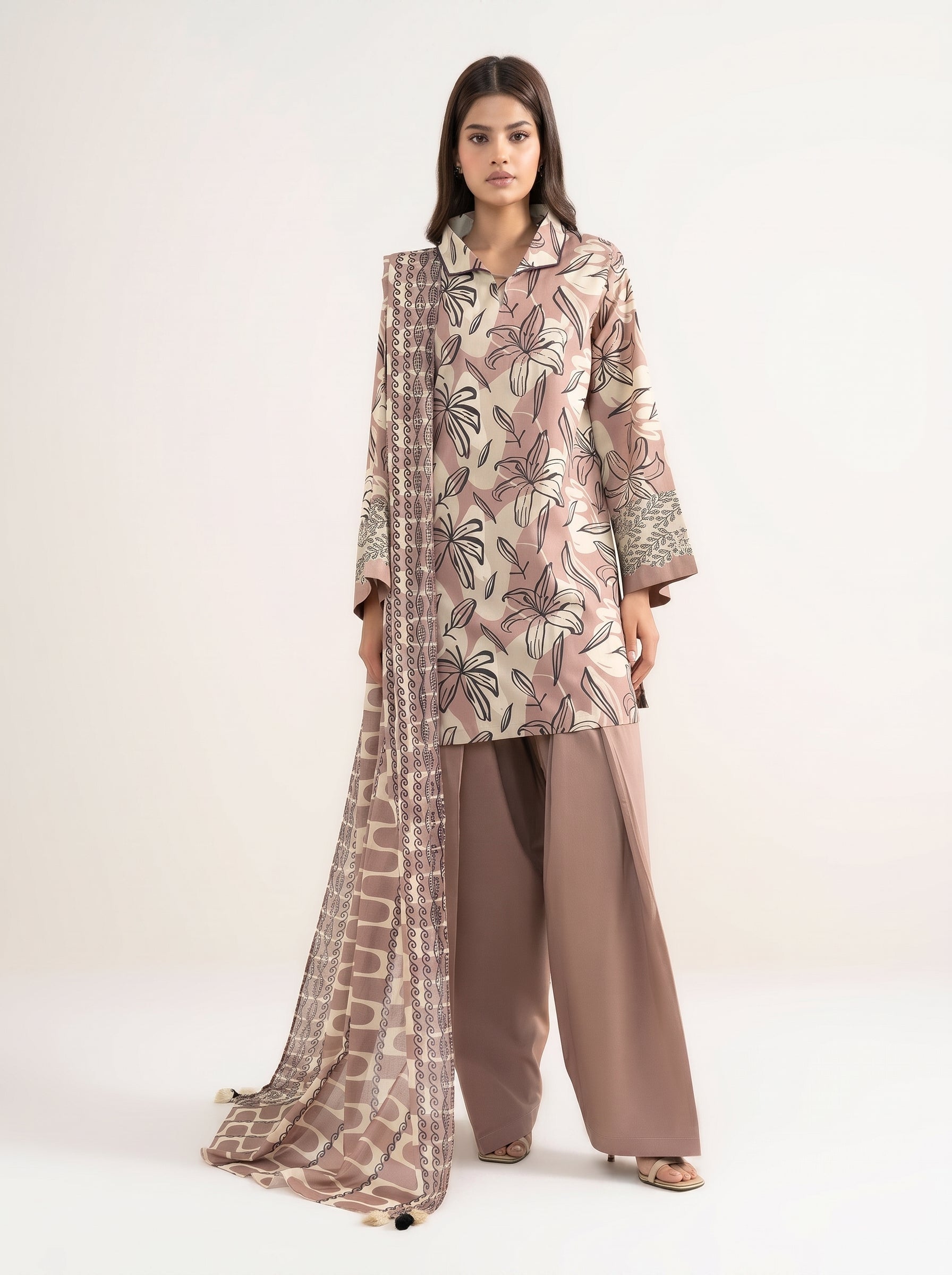 3 Piece - Printed Lawn Suit