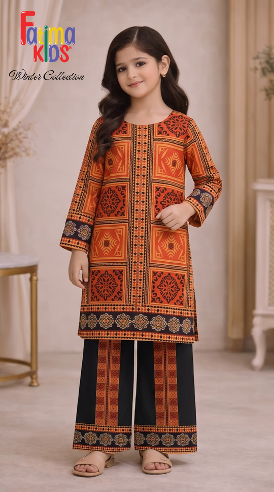 Fatima Kids — Digital Printed Linen 2-Piece