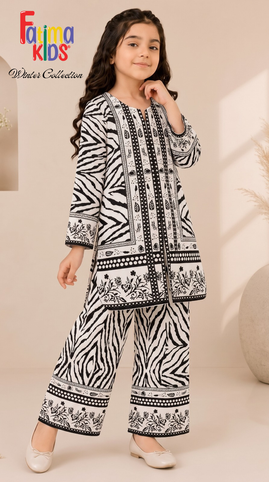 Fatima Kids — Digital Printed Linen 2-Piece