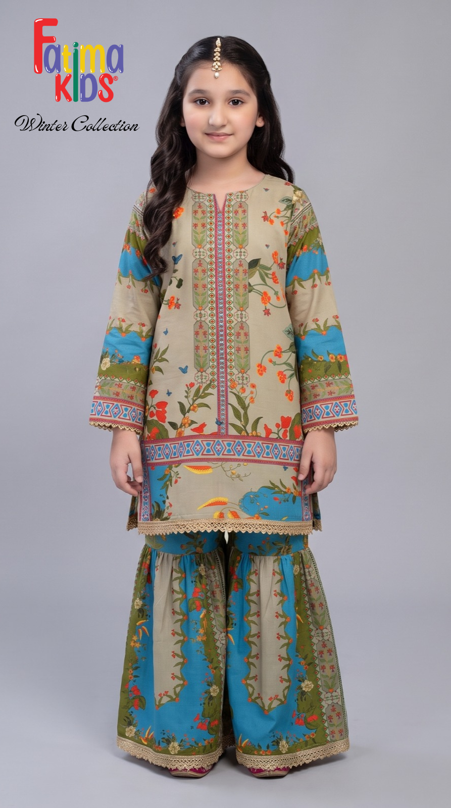 Fatima Kids — Digital Printed Linen 2-Piece
