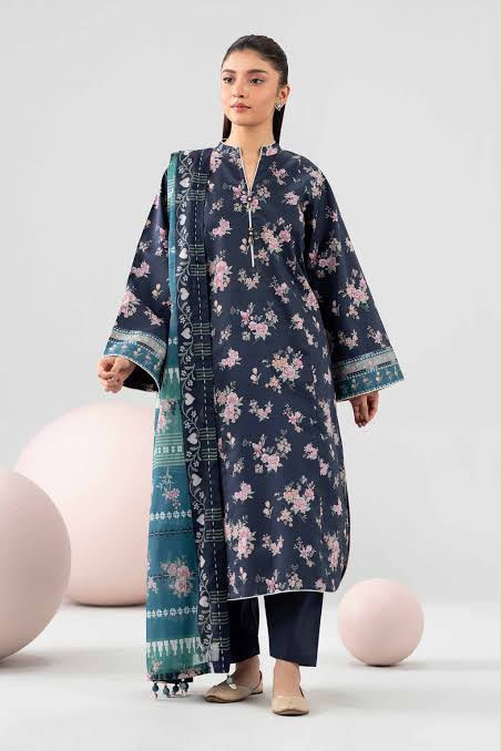 Nishat Digital Printed Linen 3-Piece Suit