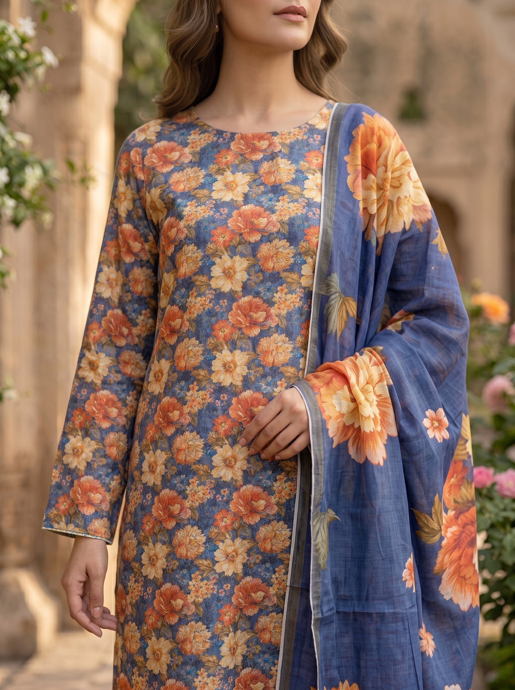 3 Piece Printed Lawn Suit