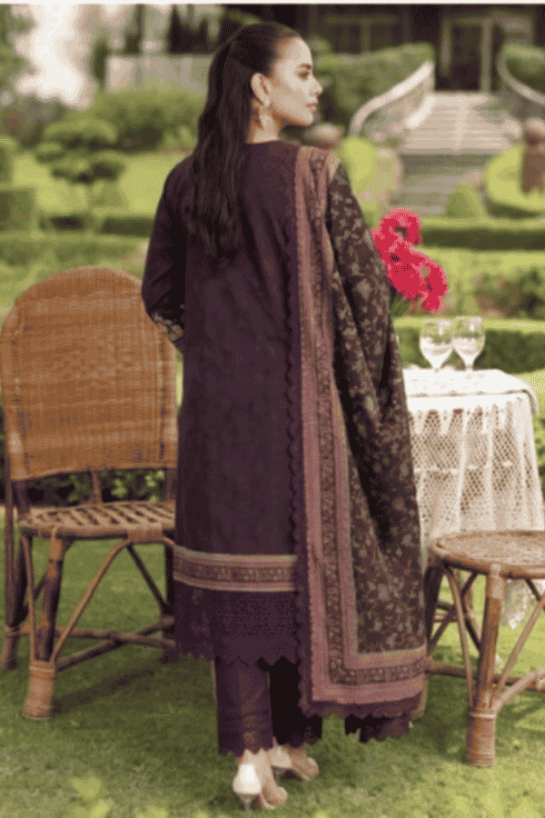 Malhaar Printed Linen 3 Piece Unstitched Suit
