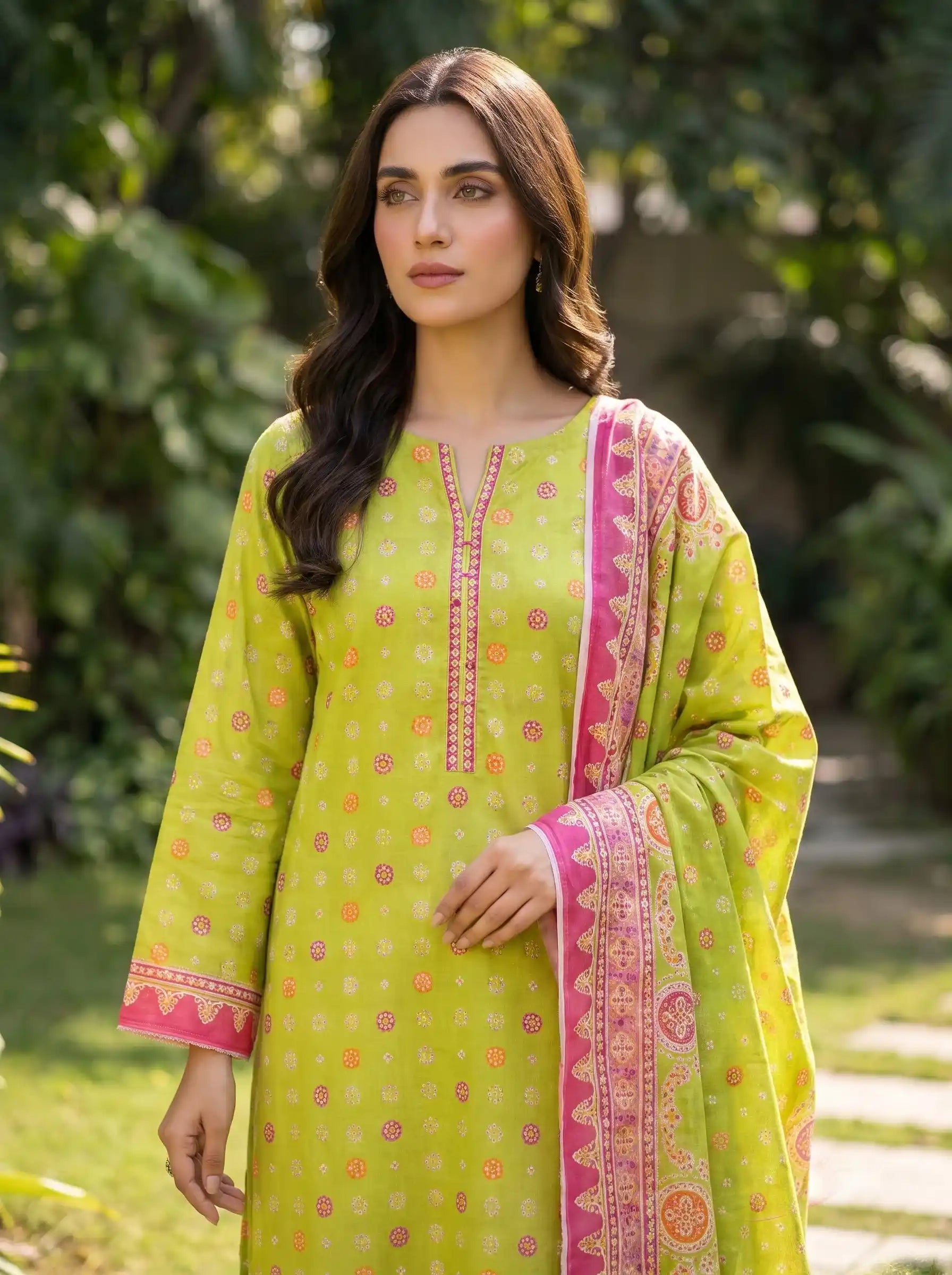 Kayseria - Chunri Printed 3-Piece Lawn Suit