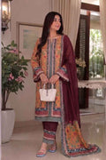 Sapphire Printed Shamooz Silk 3Pc Suit