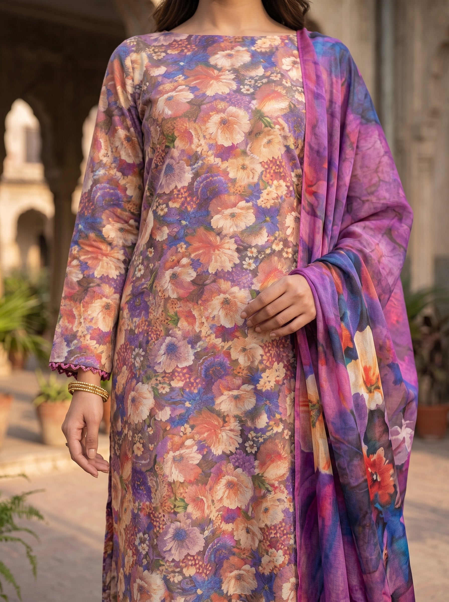 3 Piece Printed Lawn Suit
