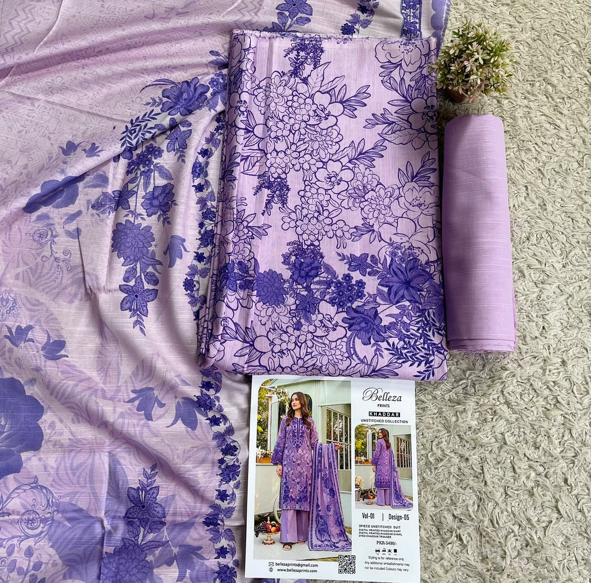 Belleza — Digital Printed Khaddar 3-Piece