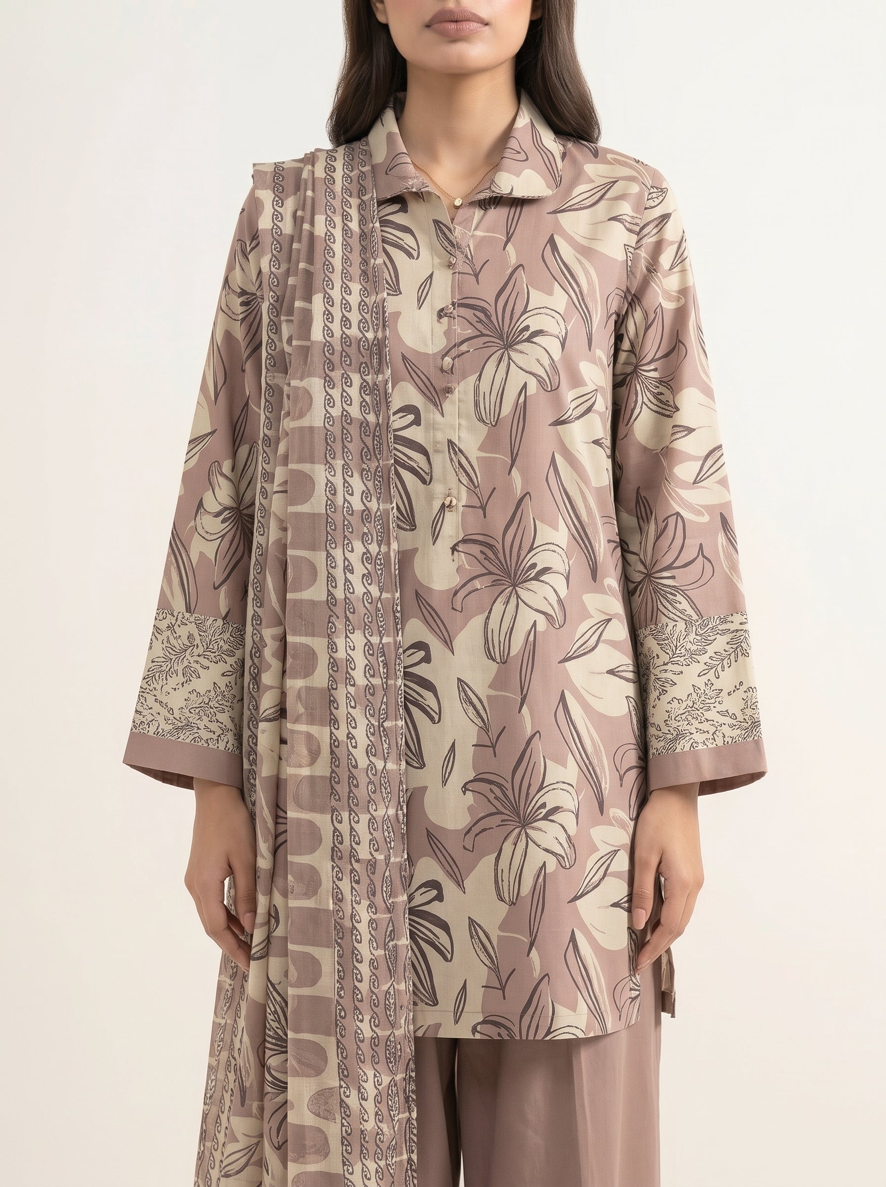 3 Piece - Printed Lawn Suit