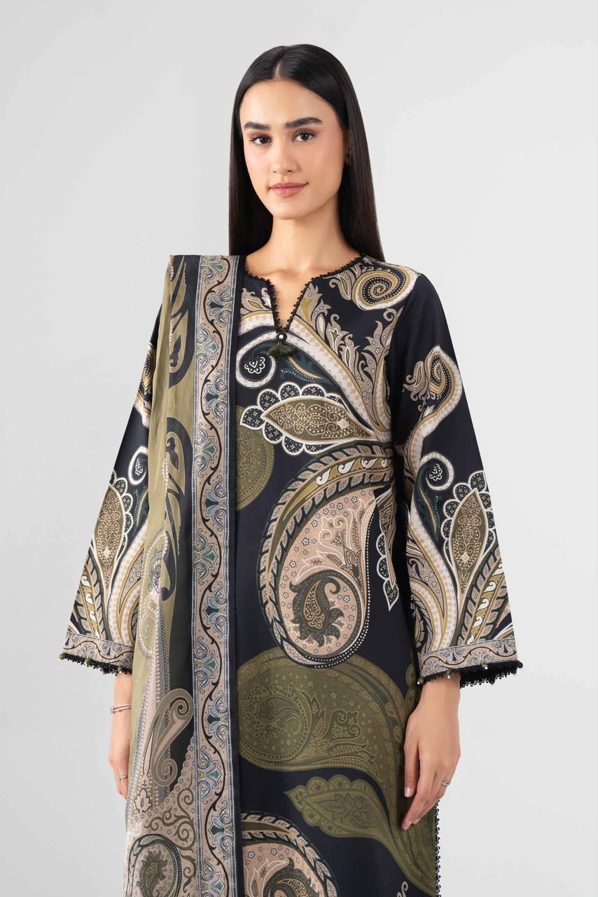 Nishat Digital Printed Linen 3-Piece Suit