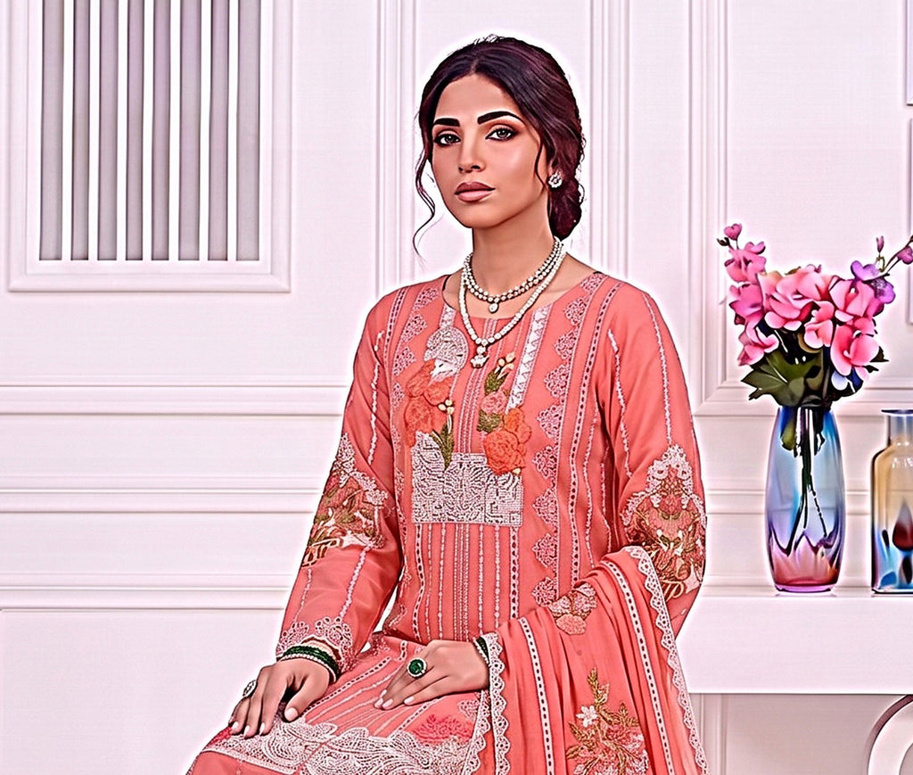 Crimson Embroidered Lawn 3-Piece Suit