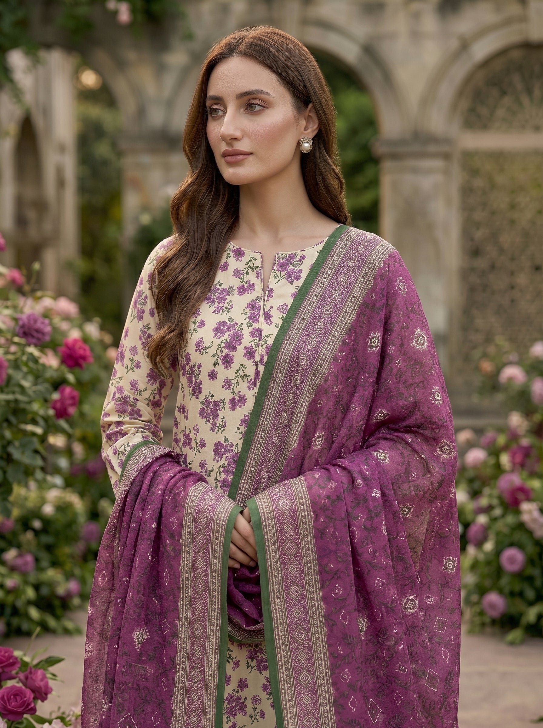 Zesh Printed Lawn 3 Piece Suit