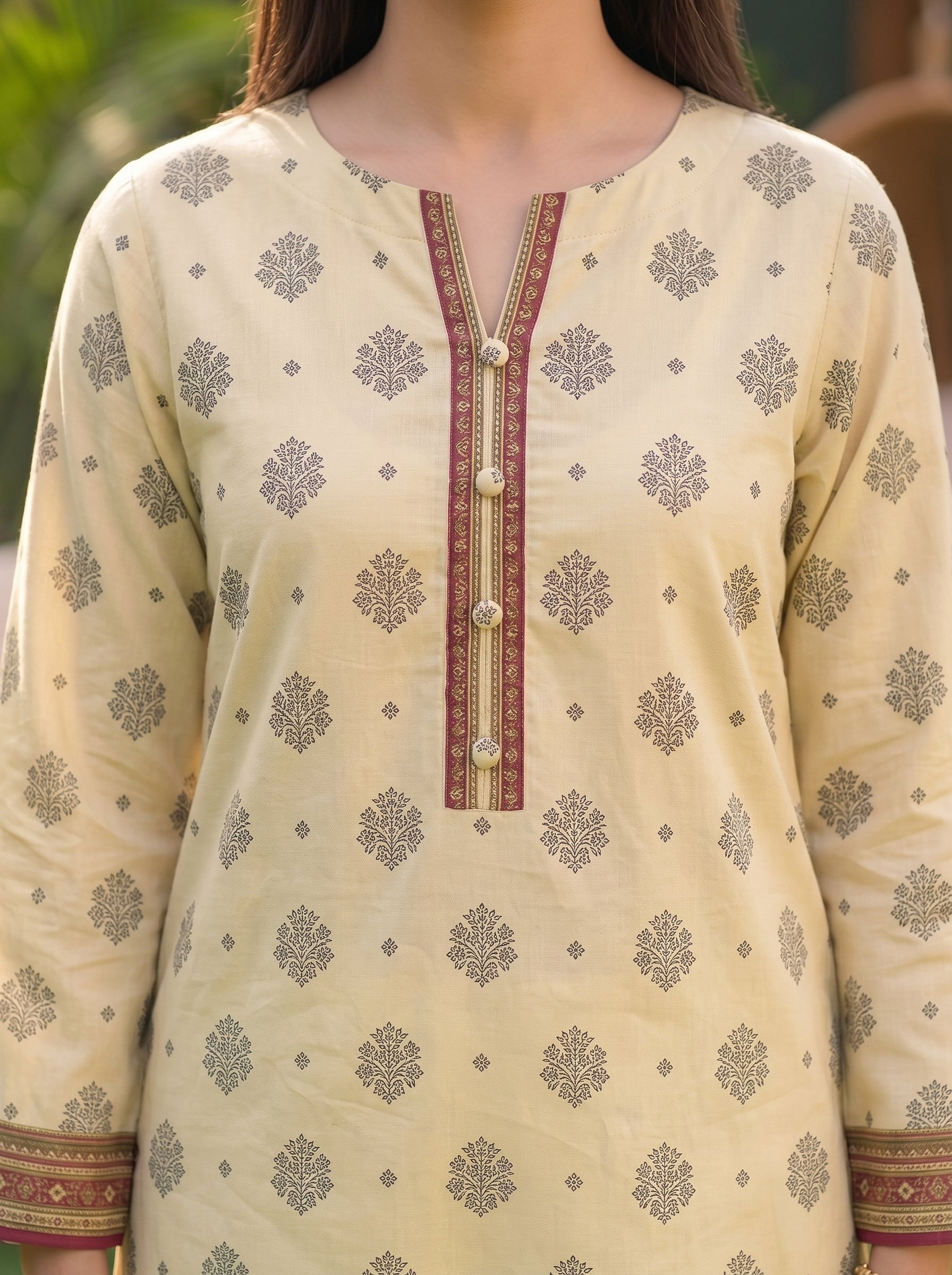 ZESH Printed Lawn 3 Piece Suit