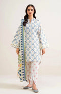Sapphire 3PC Printed Karandi Suit