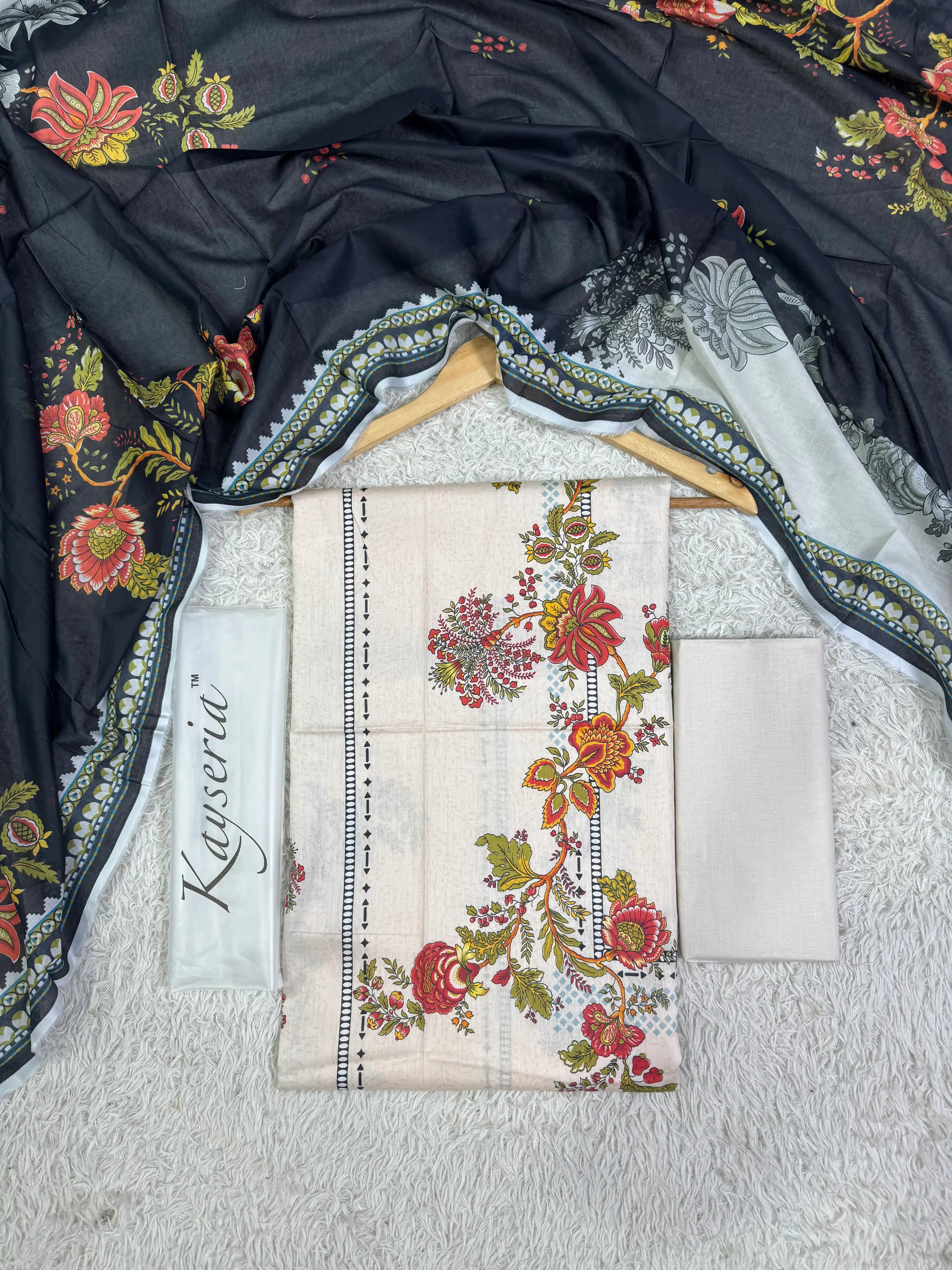 Kayseria - Floral Printed 3-Piece Lawn Suit