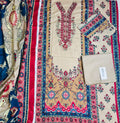 Ethnic Inspired | 3-Piece Printed & Embroidered Unstitched Suit