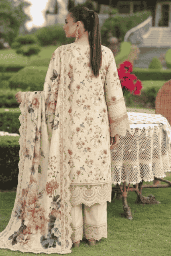 Malhaar Printed Linen 3 Piece Unstitched Suit