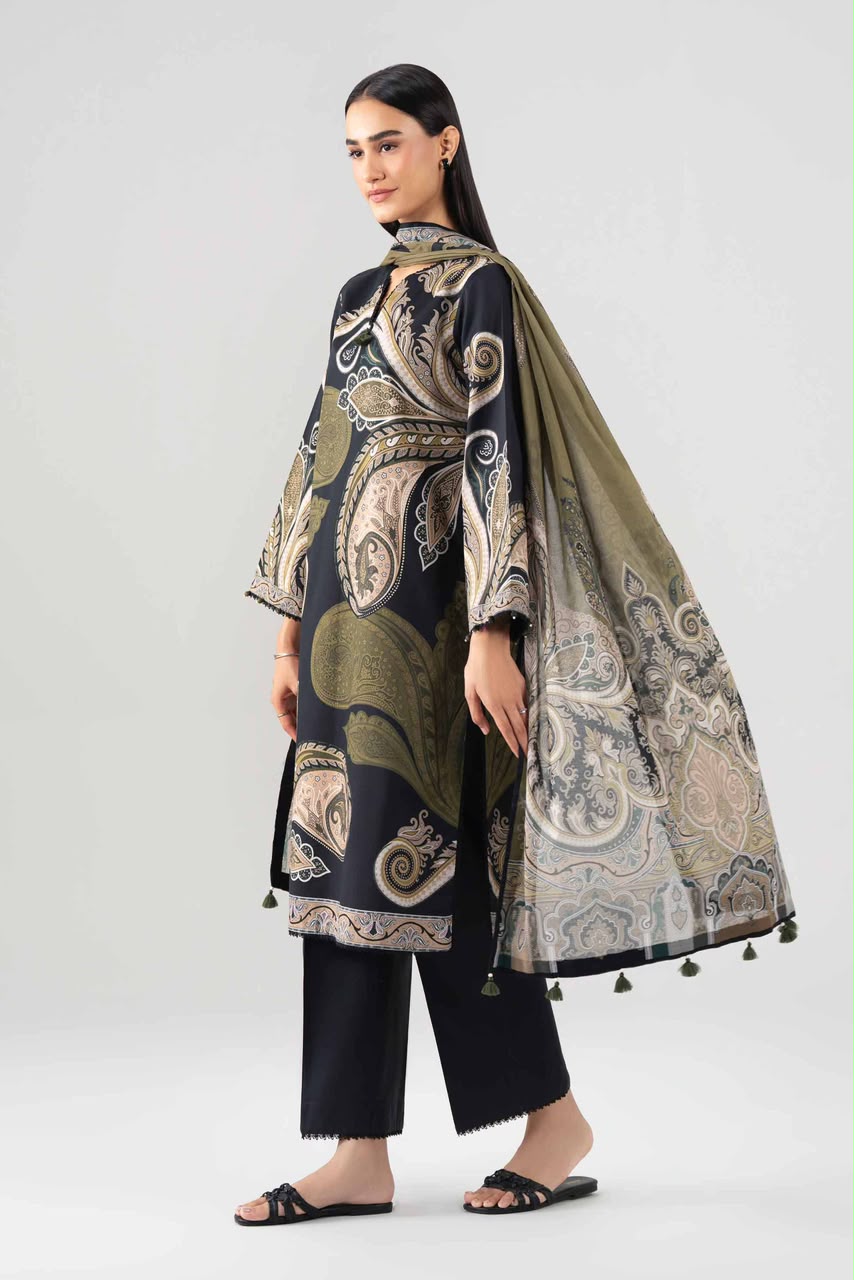 Nishat Digital Printed Linen 3-Piece Suit
