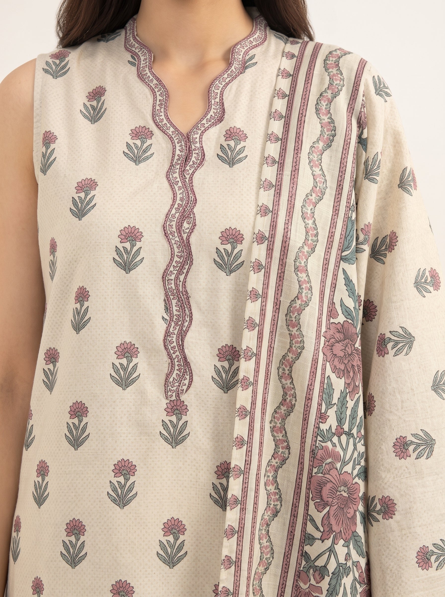3 Piece - Printed Lawn Suit