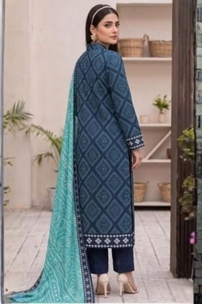 Mashaim Printed Khaddar | Digital Printed 3-Piece Khaddar Suit