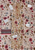 Sapphire Embroidered Printed Linen 3-Piece Suit