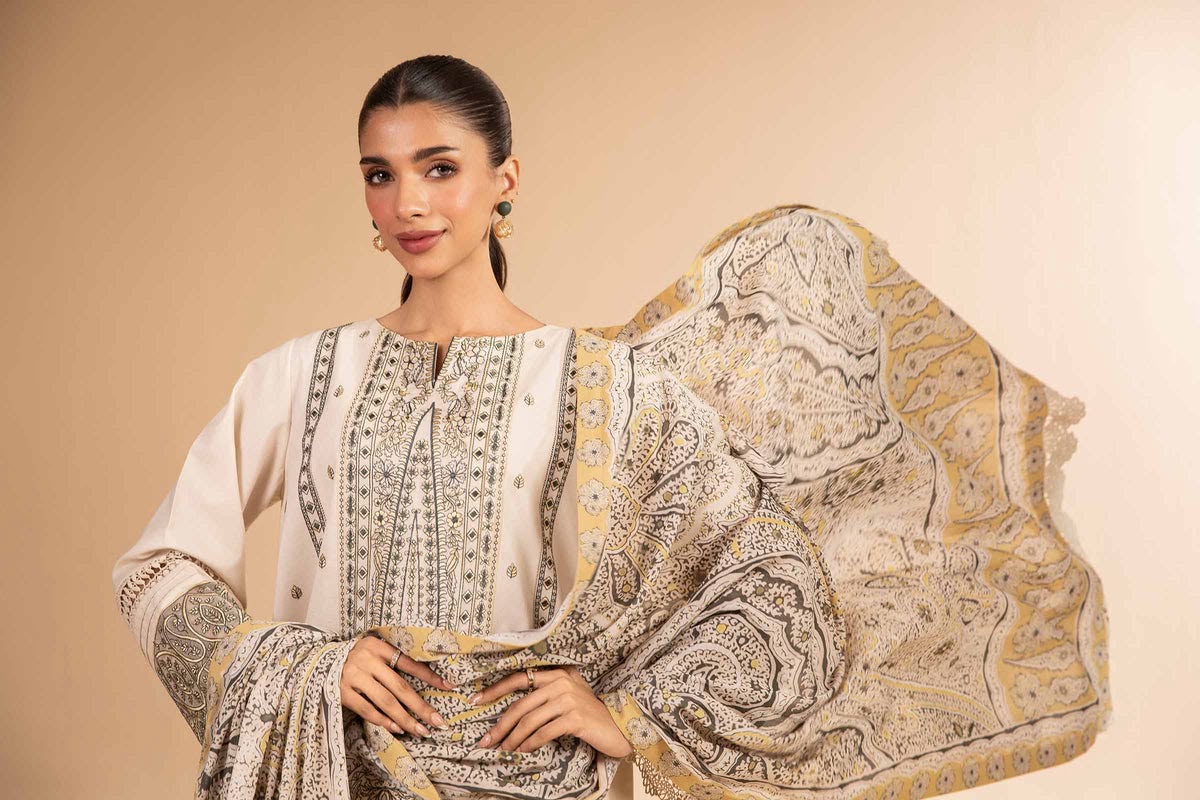 Nishat Digital Printed Linen 3-Piece Suit