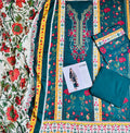 Ethnic Inspired | 3-Piece Printed & Embroidered Unstitched Suit