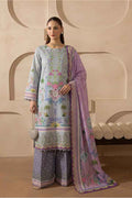 Sapphire Printed Shamooz Silk 3Pc Suit