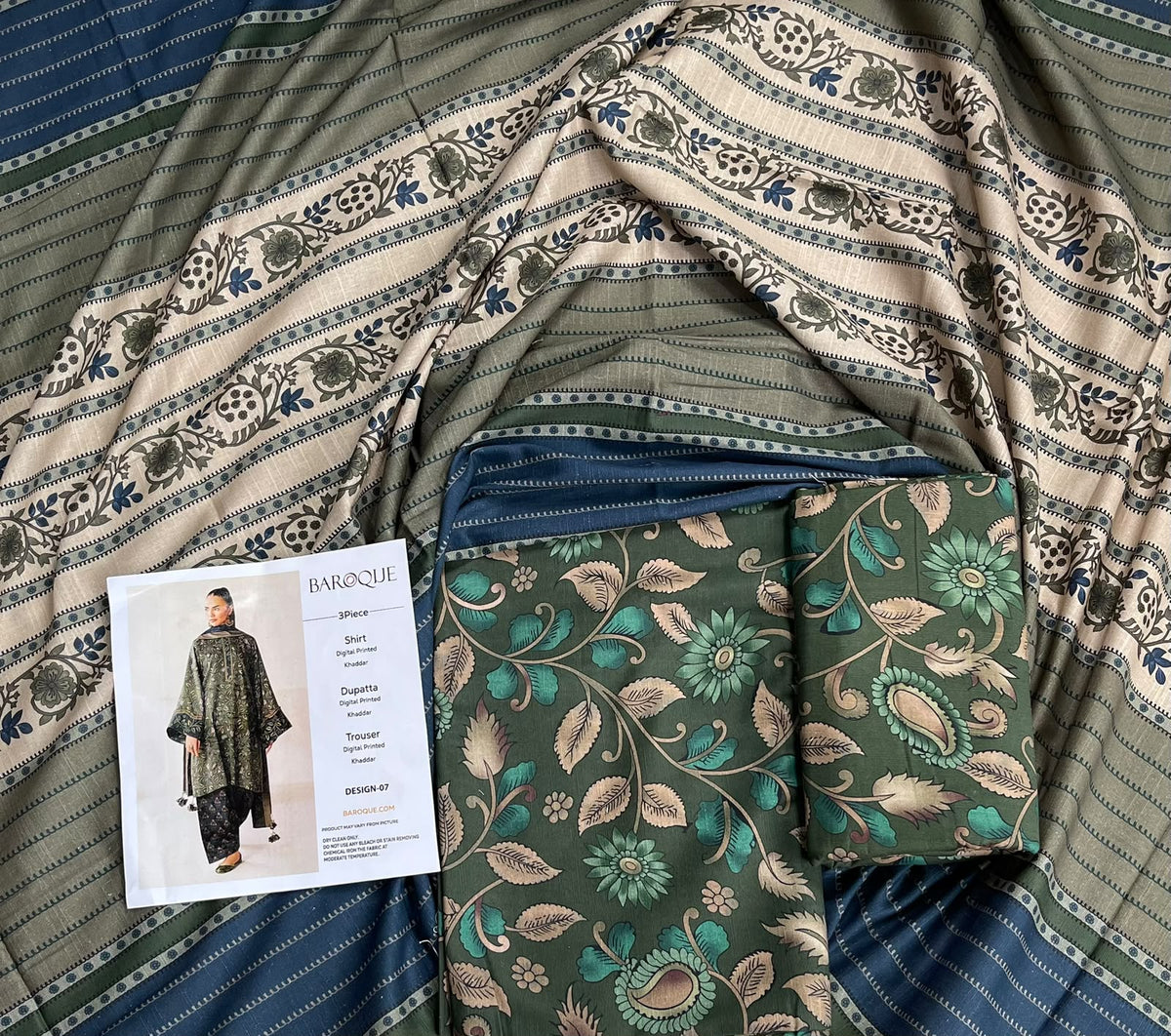 Baroque Printed Khaddar 3-Piece