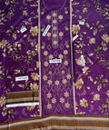 Sapphire Embroidered Printed Linen 3-Piece Suit