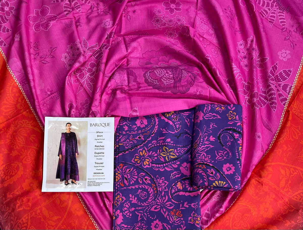 Baroque Printed Khaddar 3-Piece
