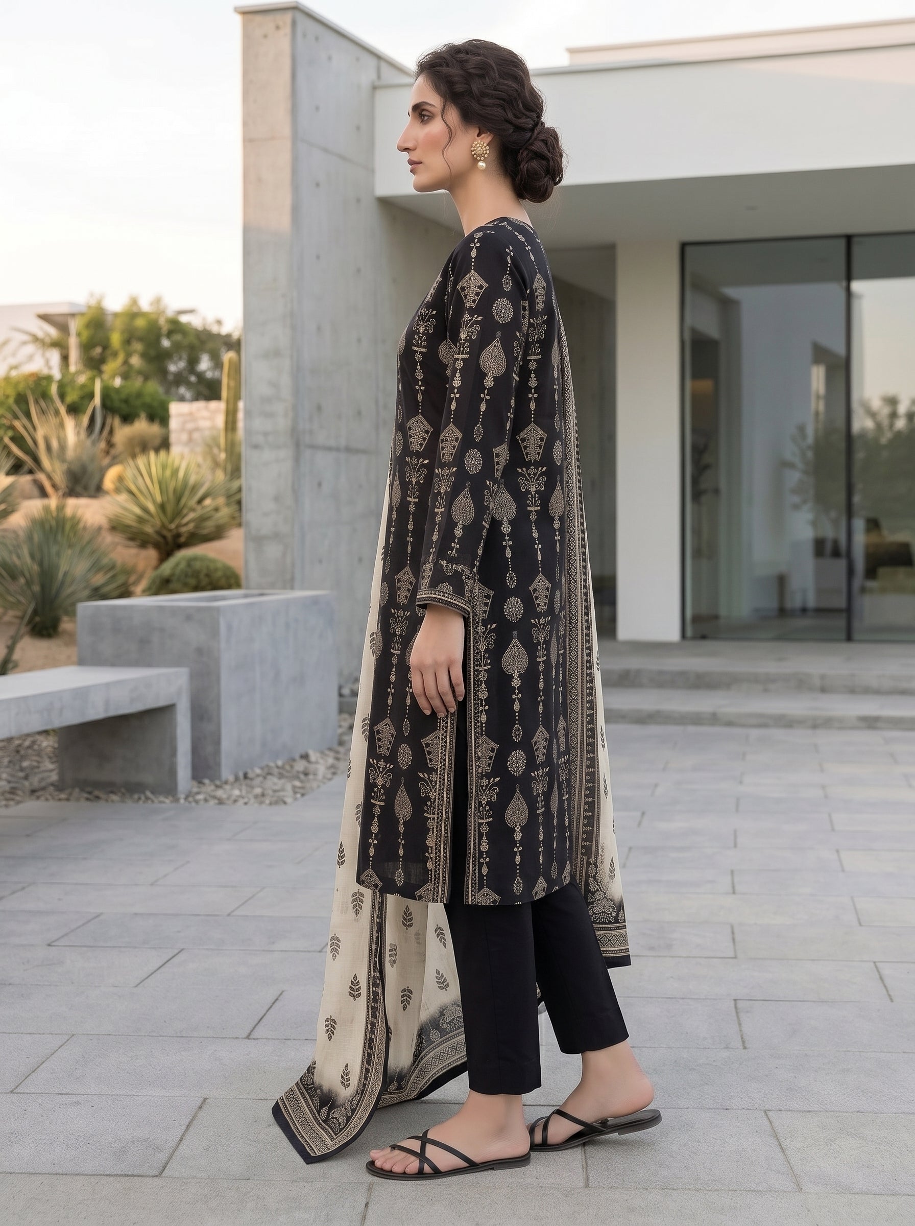 Zesh Printed Lawn 3 Piece Suit